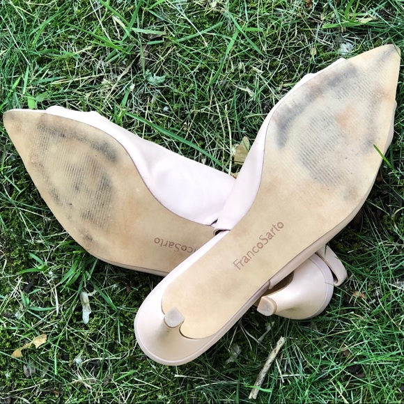 Franco Sarto Pink Leather Sling Back - Z18 - Picture 5 of 6